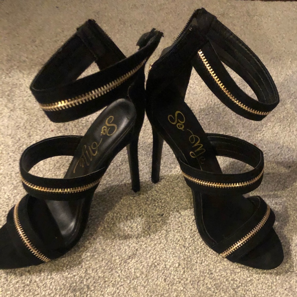 Sexy zipper heels